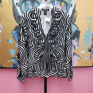 T & W Designs Black and White Zip Up Jacket